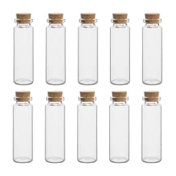 10Pcs 5/7/8/10/12/15/20ml Mini Glass Bottles with Cork Stoppers DIY Decoration Vials for Drift Bottle Lovely Wedding Party Decor