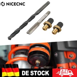For Cam-Am Honda Artic Cat YXZ Polaris RZR Fox Shock UTV Air/Nitrogen Schrader Valve Stem Fitting Drilling Kit M8*1.25 Brass