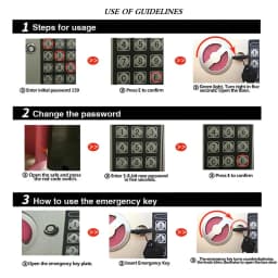 Mini Electronic Safe Box Automatic locked Digital Keypad Lock Safe All Steel Construction Fireproof Security Box for Home Office