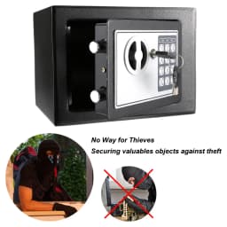 Mini Electronic Safe Box Automatic locked Digital Keypad Lock Safe All Steel Construction Fireproof Security Box for Home Office
