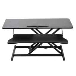 Adjustable Standing Desk Converter Height Adjustable Desk Riser Manual Pneumatic Spring Laptop Workstation with Keyboard Tray