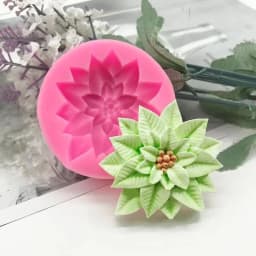 3D Holly Leaf Silicone Mold Cake Baking Christmas Decoration Chocolate Soap Red Fruit Flower Fondant Mould Kitchen Baking Tools