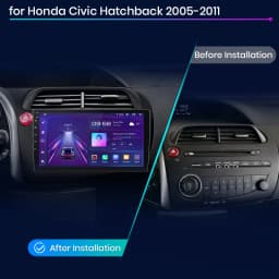 Junsun Wireless CarPlay Android Auto Car Radio for Honda Civic Hatchback 2005-2011 RDS GPS 4G WIFI Multimedia autoradio