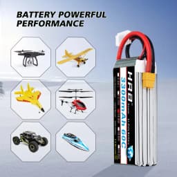 HRB 2S 3S 7.4V 11.1V 3000mah 4S 6S 14.8V 22.2V 3300mah Lipo Battery 60C XT60 Connector For Car FPV Airplane Drone Boat Truck