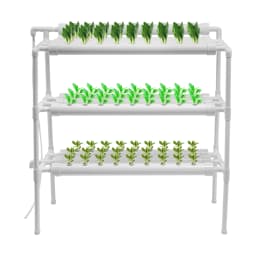 3 Tiers Hydroponics Growing System PVC-Pipe Hydroponic Planting Equipment with 90 Plant Sites