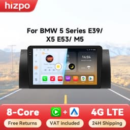 Hizpo 2 Din Android Auto Radio For BMW 5 E39 1995 - 2003 E53 X5 M5 Carplay 4G Car Multimedia GPS 2 Din Smart Car Systems AI Voice