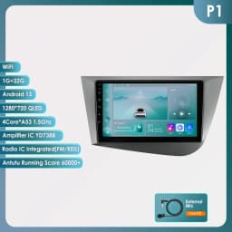 OSSURET CarPlay Android Car Radio For Seat Leon 2 MK2 2005-2012 Car Multimedia Player Navi GPS 2din 4G-LET autoradio RDS 6115