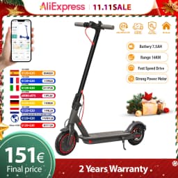 JUICEASE TUYA Electric Scooter 16KM Range Electric Kick Scooter 36V7.5AH Battery Quick Riding APP Smart Folding Adults Scooter