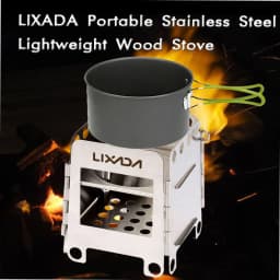 Portable Stainless Steel Lightweight Folding Wood Stove Pocket Stove Outdoor Camping Cooking Picnic Backpacking Stove