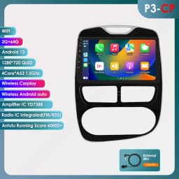 Hizpo 2 Din Android Auto Radio for Renault Clio 2012-2016 Carplay 4G Car Smart Systems Multimedia GPS 2Din Autoradio AI Voice BT