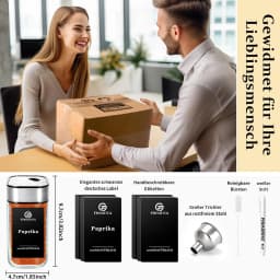 6/12/24Pcs Glass Spice Jars with 360° Rotating Lids, 120ml Spice Bottles with Black Labels, Funnel, Brush for Organising Spices