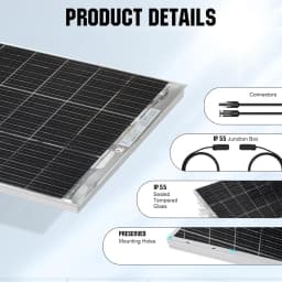 Bifacial solar panel 120W 18V monocrystalline Transparent solar panel for 12V batteries, photovoltaics for camper boat RV