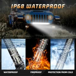 CO LIGHT 2-Rows 12D Barra Led 4x4 Offroad 52" 80000LM Led Light Bar Combo for Car SUV 4WD Tractor Pickup LED Work Light 12V 24V