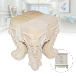 4 pcs 10 x 5.3cm European style solid wood carved furniture foot leg