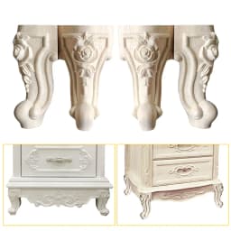 4 pcs 10 x 5.3cm European style solid wood carved furniture foot leg