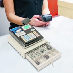 48 Keys Electronic Cash Register Double Screen Display Cash Register POS printer Thermal Printer Support RS232/USB