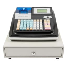 48 Keys Electronic Cash Register Double Screen Display Cash Register POS printer Thermal Printer Support RS232/USB