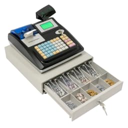 48 Keys Electronic Cash Register Double Screen Display Cash Register POS printer Thermal Printer Support RS232/USB
