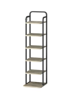 Hzuaneri Vertical Shoe Rack, Shoe Shelves, Wood Shoe Organizer for Closet, Entryway, Shoe Tower for Small Spaces, Free Standing