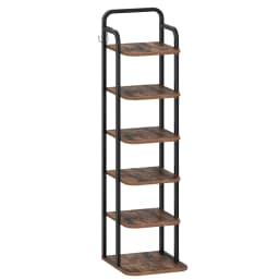 Hzuaneri Vertical Shoe Rack, Shoe Shelves, Wood Shoe Organizer for Closet, Entryway, Shoe Tower for Small Spaces, Free Standing