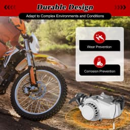 49CC 2-Stroke Engine Single Cylinder Mini Engine Air Forced Cooling Racing Engine W|Fuel Tank for Pocket Bike Mini Dirt Bike