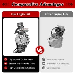49CC 2-Stroke Engine Single Cylinder Mini Engine Air Forced Cooling Racing Engine W|Fuel Tank for Pocket Bike Mini Dirt Bike