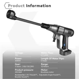 3500W 200Bar Brushless Electric High Pressure Washer Cordless Efficient Car Garden Cleaning Spray Gun ToolFor Makita 18V Battery