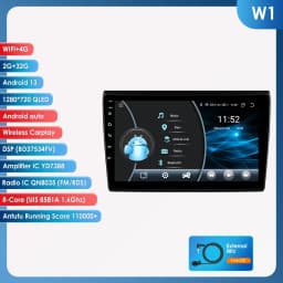 Hizpo 9inch 2Din Android Car Radio for Fiat Bravo 2007 - 2012 Snapdragon 6115 GPS RDS DSP 4G BT SWC Auto CarPlay 360°CAM