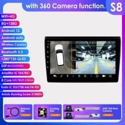 Hizpo 9inch 2Din Android Car Radio for Fiat Bravo 2007 - 2012 Snapdragon 6115 GPS RDS DSP 4G BT SWC Auto CarPlay 360°CAM