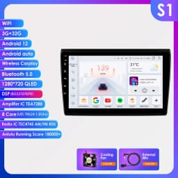 Hizpo 9inch 2Din Android Car Radio for Fiat Bravo 2007 - 2012 Snapdragon 6115 GPS RDS DSP 4G BT SWC Auto CarPlay 360°CAM