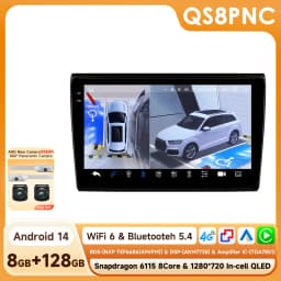Hizpo 9inch 2Din Android Car Radio for Fiat Bravo 2007 - 2012 Snapdragon 6115 GPS RDS DSP 4G BT SWC Auto CarPlay 360°CAM