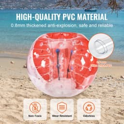 SucceBuy 5FT/1.5M Inflatable Bumper Ball BBody Bubble Zorb Ball for Teen & Adult Body Bubble Soccer Ball PVC Hamster Bubble Ball