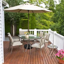 Round parasol stand, high density polyethylene and iron parasol base for outdoor, balcony, patio, black