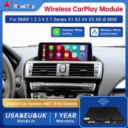 Road Top Wireless Android Auto For BMW Car F10 F11 F07 GT F01 F02 F03 F04 F25 F26 NBT EVO Carplay Interface Mirror Link Air Play