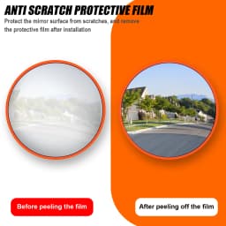 60cm Convex Mirror for Garage, Road Traffic Safety Mirror,130° Wide Angle for Blind Spot,Parking Assistant, Panoramic Mirror.