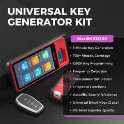 Autel MaxiIM KM100E Key Fob Programming Tool Lifetime Update IMMO Key programmer Built-in APB112 2PCS IKEYs Same as KM100