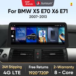 Junsun 1920*720 12.3inch Wireless Carplay Car Radio For BMW X5 E70 X6 E71 2007-2014 4G WIFI GPS Multimedia Intelligent Systems