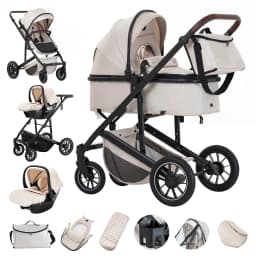 Baby Stroller 3 in 1 Portable Travel Baby Carriage Luxurious Fold Pram High Landscape Aluminum Frame Newborn Infant Stroller