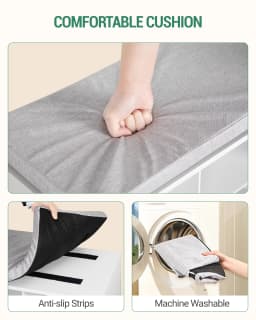 Coat Rack with Bench, Shoe Bench with Seat, Entrance Bench 30 x 104 x 49 cm, Wall Coat Rack with 9 Hooks, White-gray