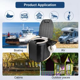 Folding Toilet Outdoor Closestool Portable Collapsible AntiOdor Storage Box Car Toilet Adult SelfDriving Travel Emergency Toilet