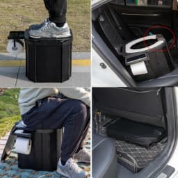 Folding Toilet Outdoor Closestool Portable Collapsible AntiOdor Storage Box Car Toilet Adult SelfDriving Travel Emergency Toilet