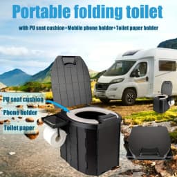 Folding Toilet Outdoor Closestool Portable Collapsible AntiOdor Storage Box Car Toilet Adult SelfDriving Travel Emergency Toilet