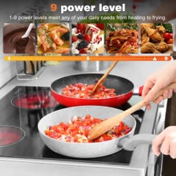 Karinear Ceramic Electric Hob 4 Zones, Built in 60cm with Slider Touch Control 6000W, Fuction with Safety Lock, No Plug, 230V