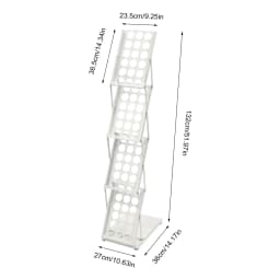 Literature Display Stand Foldable Magazine Rack Catalogue Rack with 4 Pockets for Exhibition and Trade Show