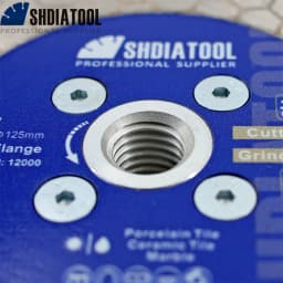 SHDIATOOL 2Pcs Dia125mm Diamond Cutting Disc With M14 Flange Double Side Saw Blade Porcelain Marble Ceramic Tile Grinding Cutter