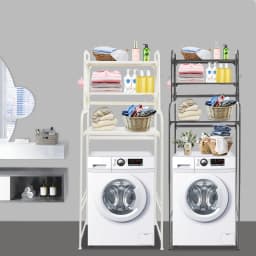 Adjustable Laundry Room Shelf Rust-Resistant Expandable Dryer Storage Rack Laundry Room Storage for Balconies/Bathrooms/Kitchens