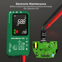 S30 Digital Multimeter Infrared Thermometer Rechargeable Voltmeter 9999 Counts Electrical Amp Capacitance Diode Ohm Tester