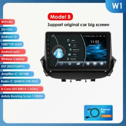 Hizpo Android Car Radio Multimedia Video Player for Renault Laguna 2 2001-2007 2 Din GPS Navigation Stereo Carplay 8 Core 8+128G