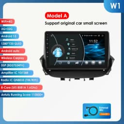 Hizpo Android Car Radio Multimedia Video Player for Renault Laguna 2 2001-2007 2 Din GPS Navigation Stereo Carplay 8 Core 8+128G