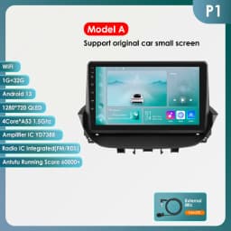 Hizpo Android Car Radio Multimedia Video Player for Renault Laguna 2 2001-2007 2 Din GPS Navigation Stereo Carplay 8 Core 8+128G